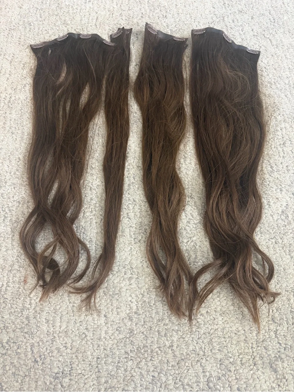 GOO GOO Invisi Edge Clip in Hair Extensions Set 24inch 170g 4A chocolate brown
